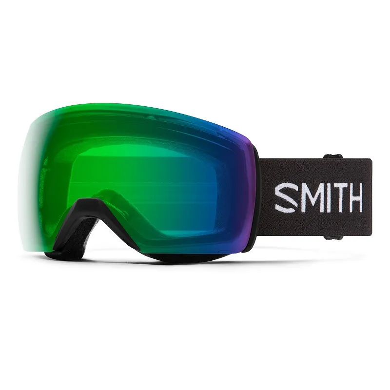 Gafas de esquí SMITH SKYLINE XL (Black/Chromapop Everyday Green Mirror)