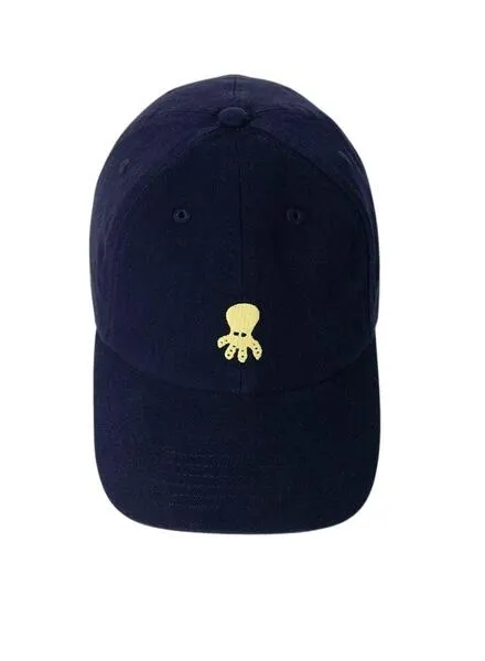 Gorra El Pulpo Lavada Logo Marino Para Hombre