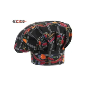 Gorro cocinero estampado pimientos