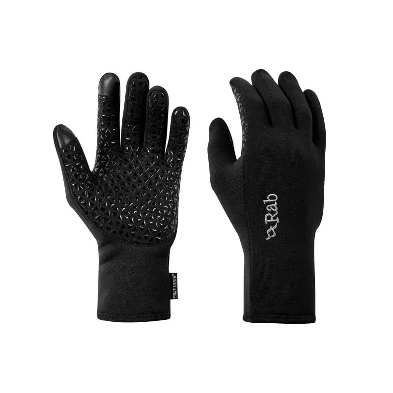 Guantes de guantes de agarre de contacto de estiramiento de potencia de Rab (negro)