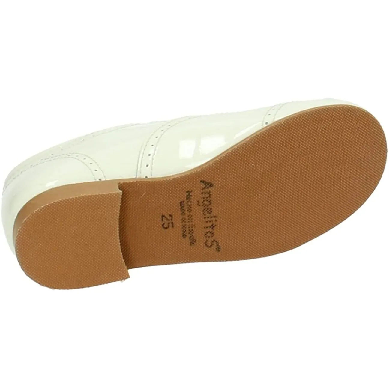 Inglesito De Charol Beige De Niño Angelitos 20969-18 (tallas De 18 A 27)