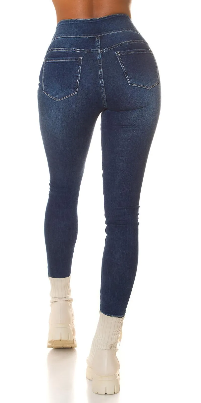 Jeans azules de cintura ancha