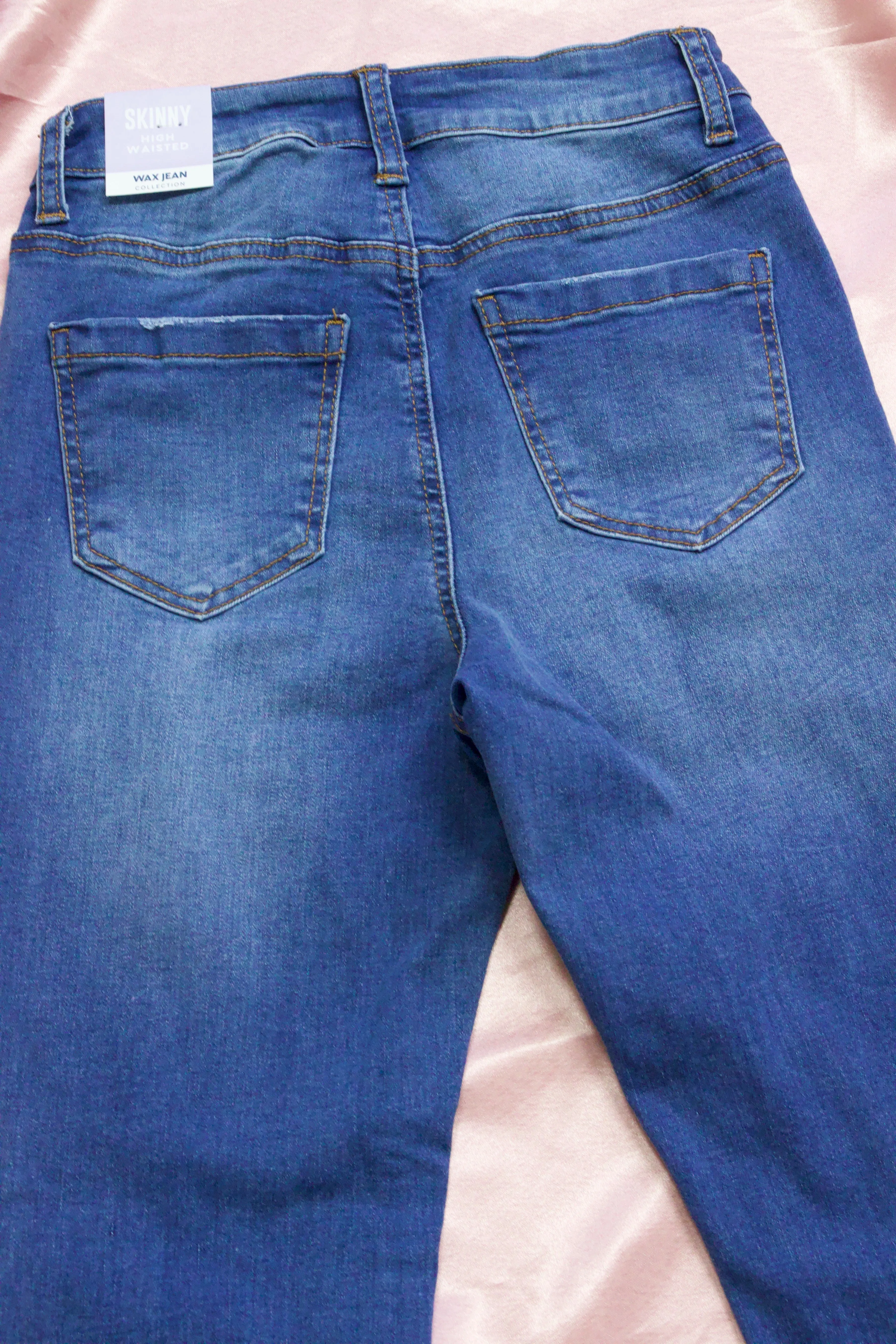 JEANS ESTILO SKINNY RASGADO TIRO ALTO 90303