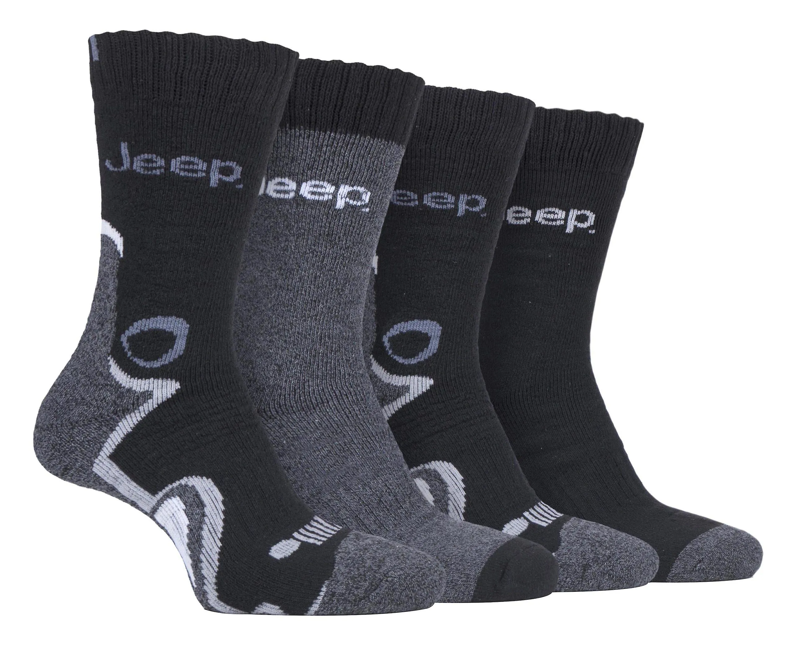 Jeep - 4 pk hombre anti blister calcetines de lujo bota