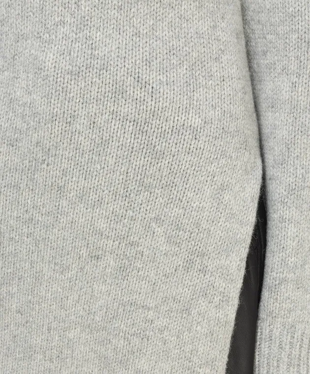 Jil Sander Light gray asymmetric wool sweater