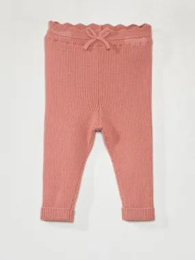 Legging de punto de canalé - ROSA