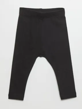 Legging largo liso de punto - Negro