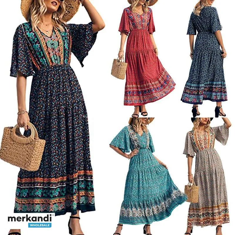 Lote surtido de vestidos bohemios al por mayor - Compra online