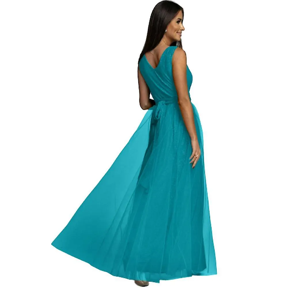 Mujer V cuello dama de honor boda maxi vestido damas baile baile vestido noche cóctel split vestidos largos de alta calidad