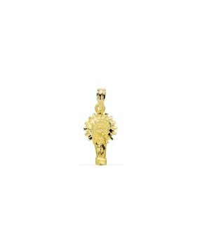 Médaille silhouette Vierge du Pilar 18K 17 mm