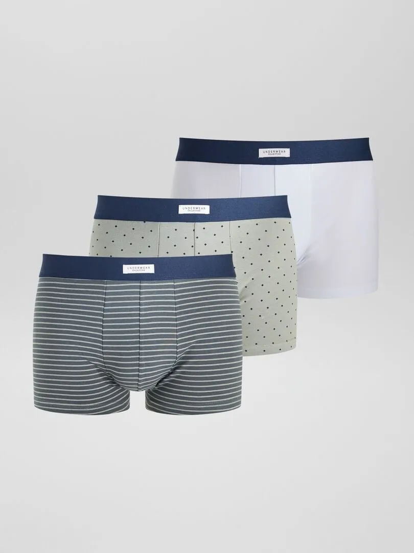 Pack de 3 boxers elásticos - Verde