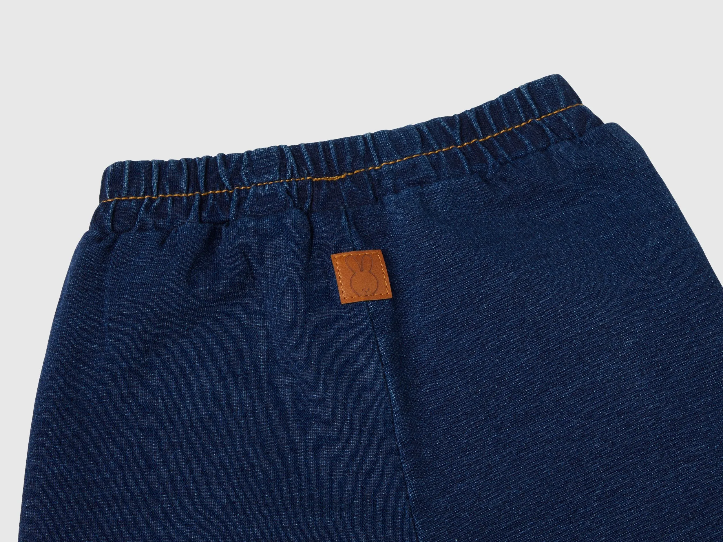 Pantalón de felpa de efecto denim