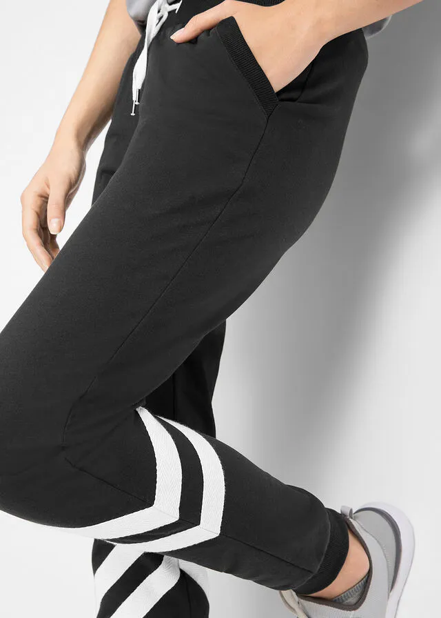 Pantalón de chándal con rayas Negro