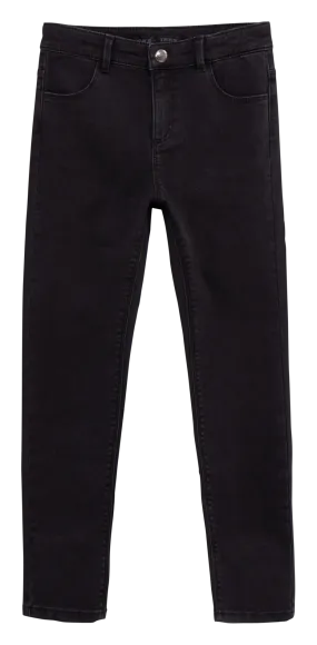 Pantalón slim de mezcla de algodón en negro