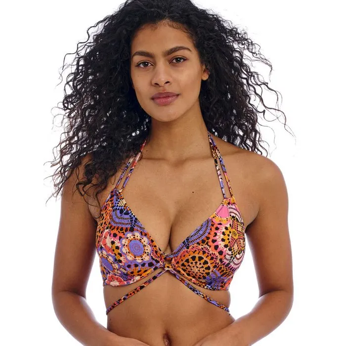 Parte de arriba Bikini Freya Swim Santiago Nights Halter con aros AS205604 Multi