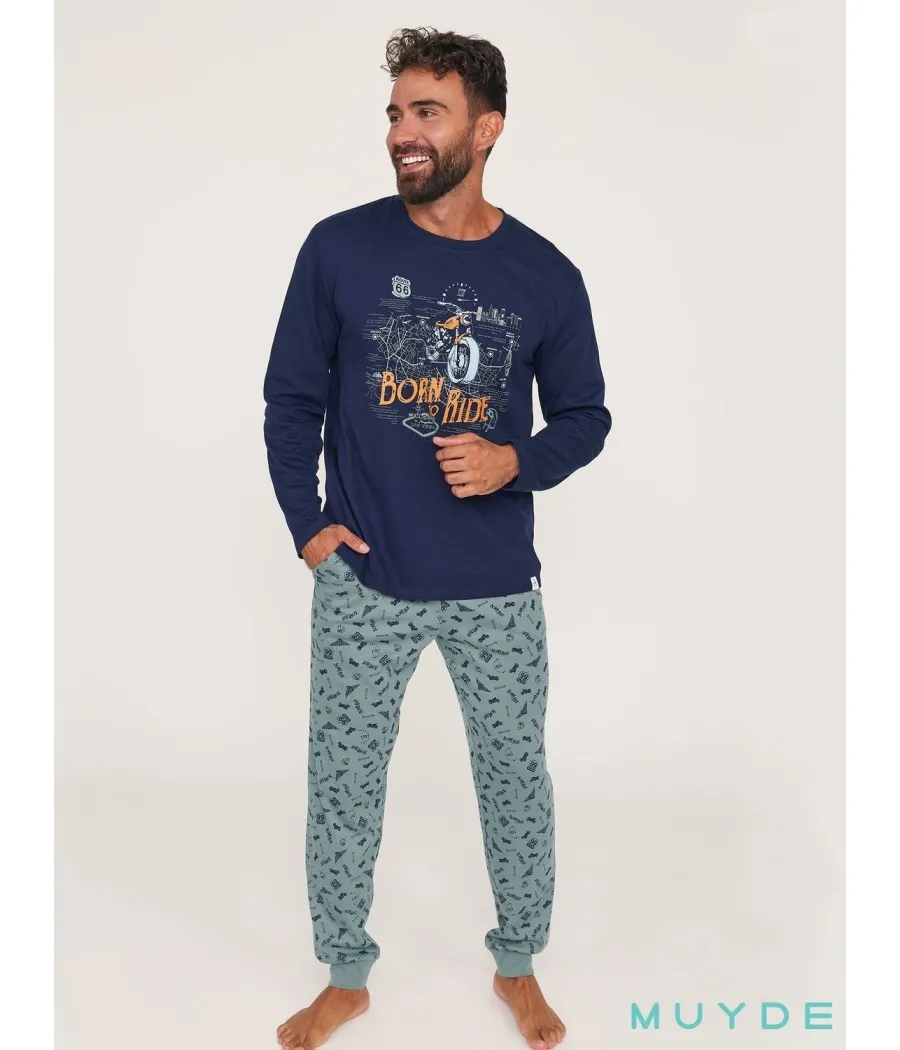 Pijama invierno hombre Muidemi Ruta 66 bolsillos