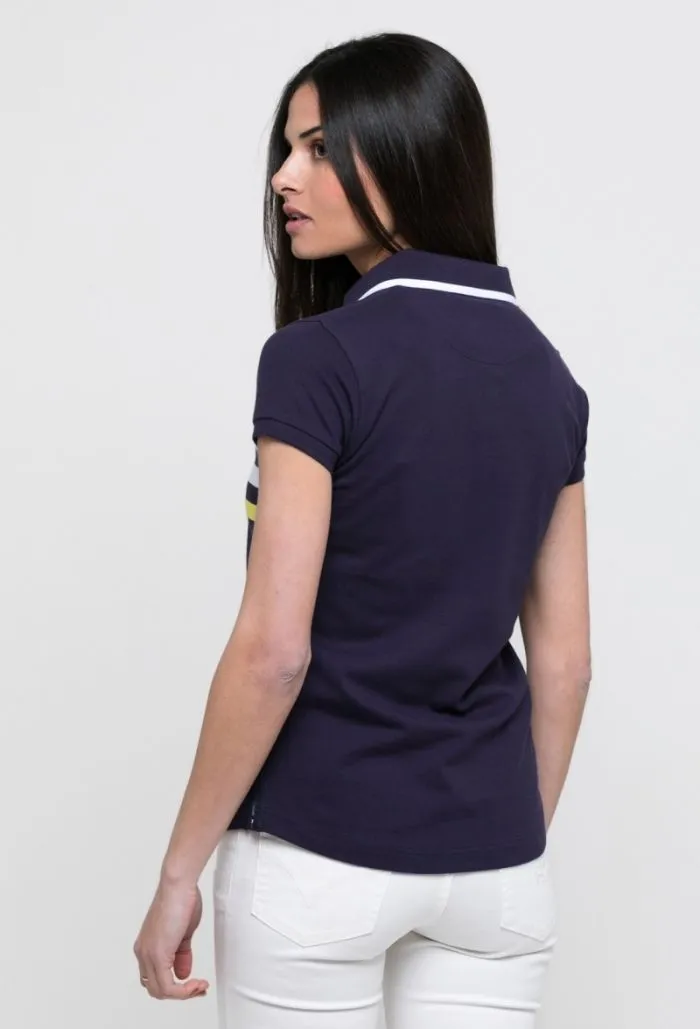 Polo rayas colores azul de mujer