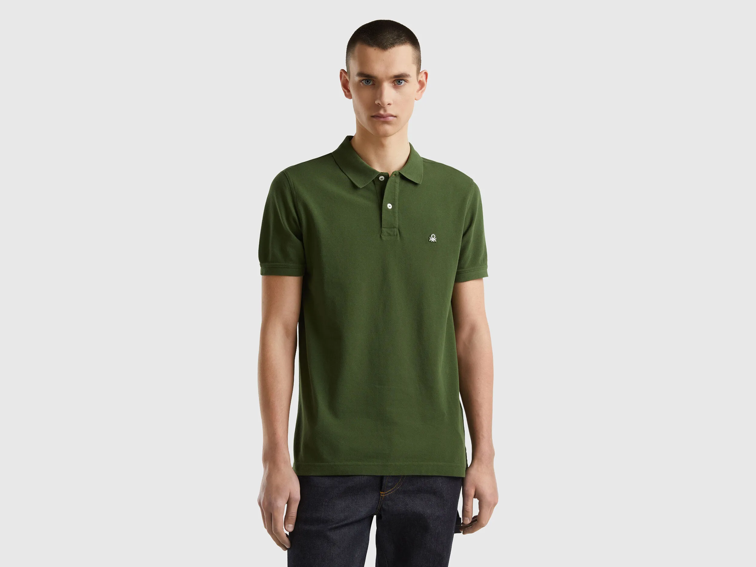 Polo verde aceituna regular fit