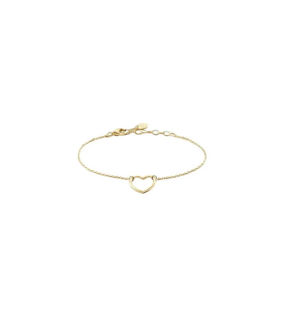 PULSERA AGATHA PARIS CORAZON PLATA CON BAÑO ORO - 2490405-157-TU