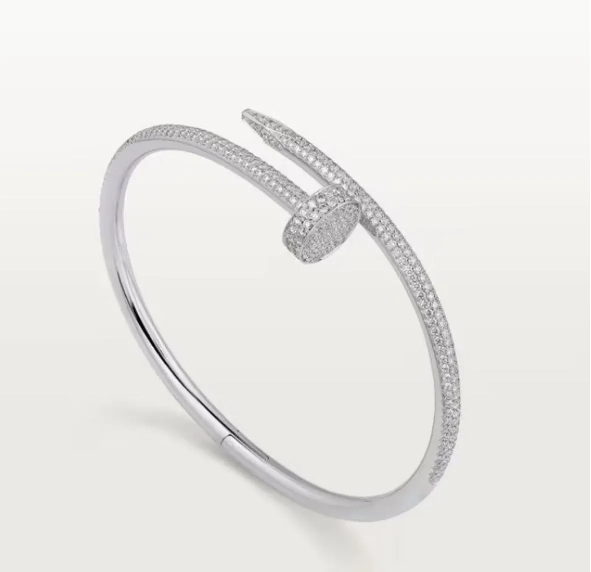 Pulsera clavo full de diamantes