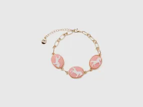 Pulsera con camafeos rosas