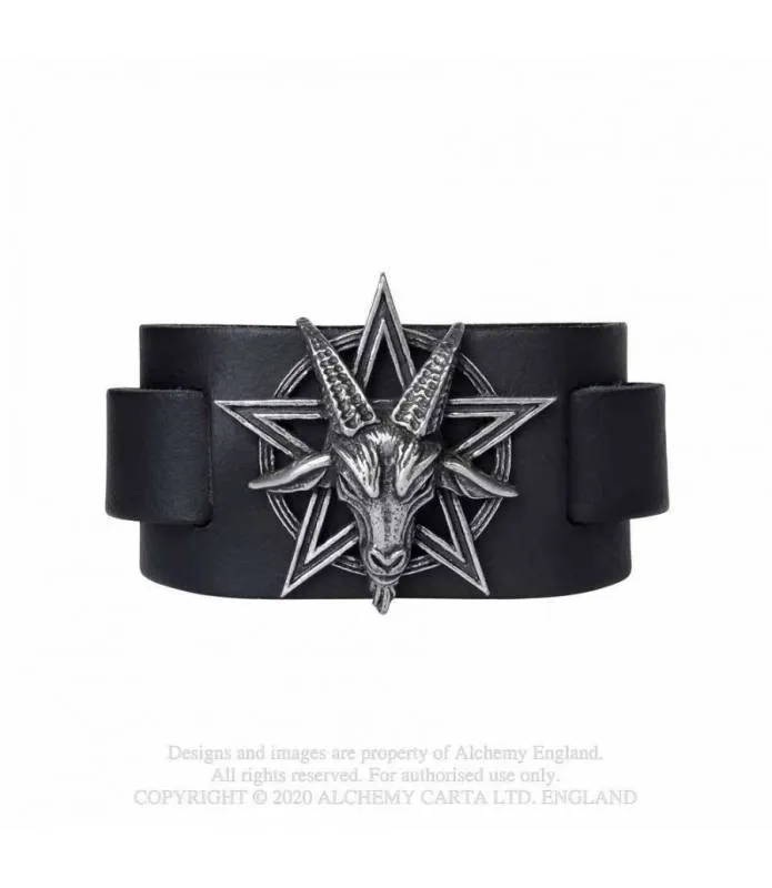 Pulsera de cuero Baphomet By Alchemy A138