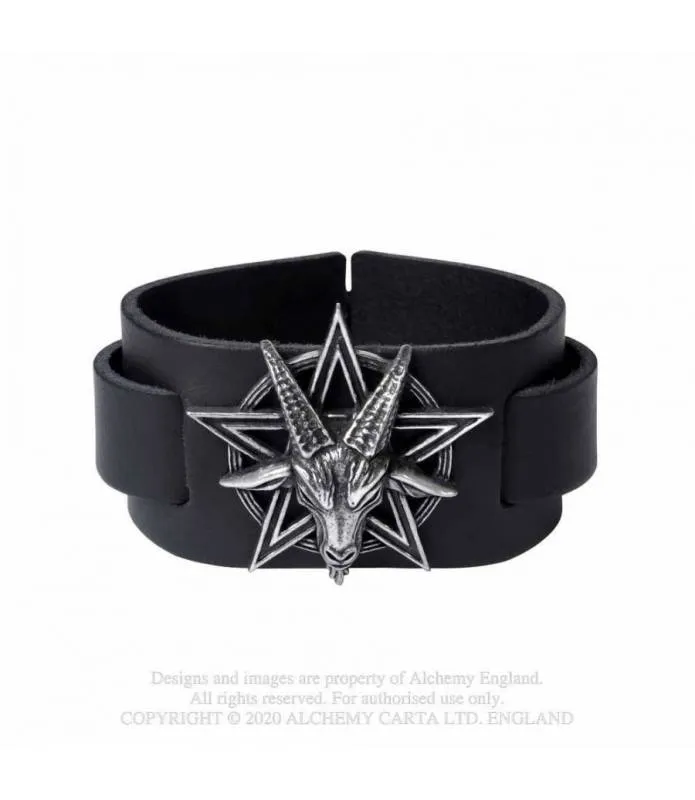 Pulsera de cuero Baphomet By Alchemy A138