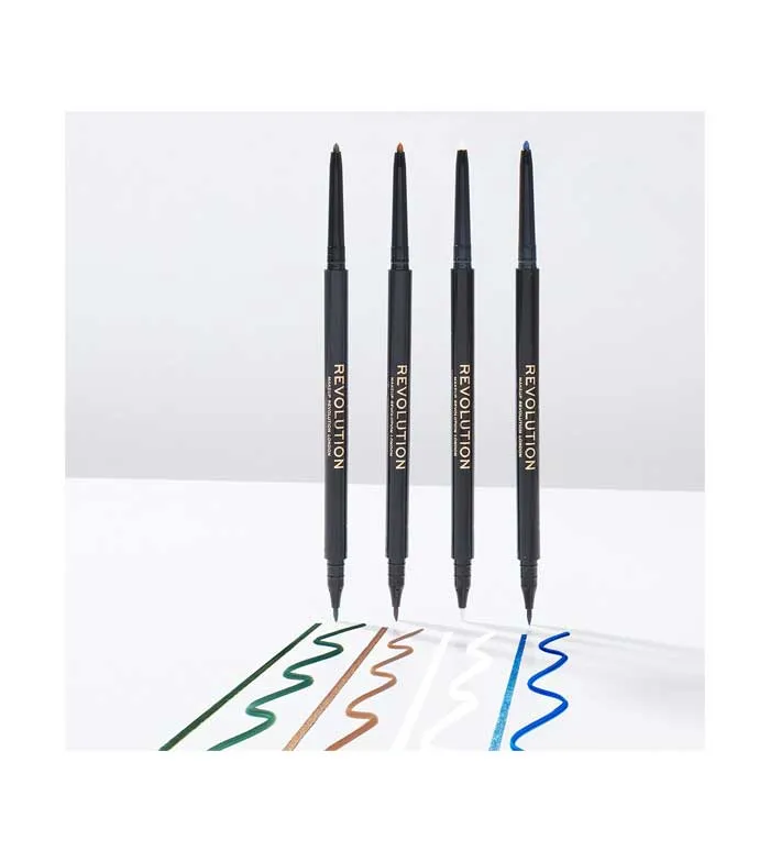 Revolution -  Delineador de ojos Felt & Kohl Precision Dual Liner - White