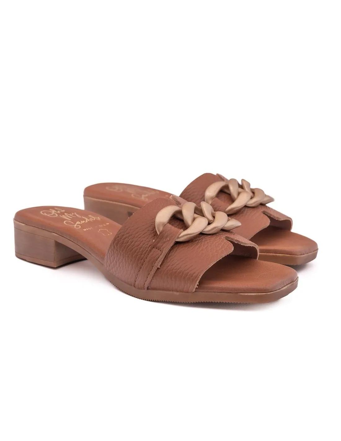 SANDALIA ZUECO DE MUJER OH MY SANDALS 5169 CUERO