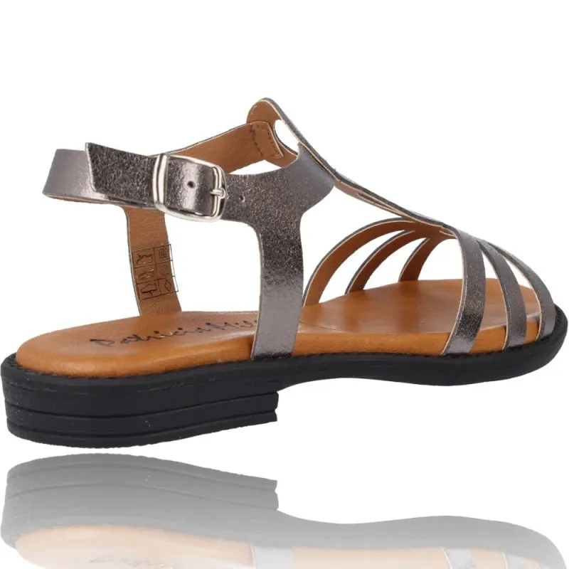 Sandalias Planas de Piel para Mujer de Patricia Miller 5627J