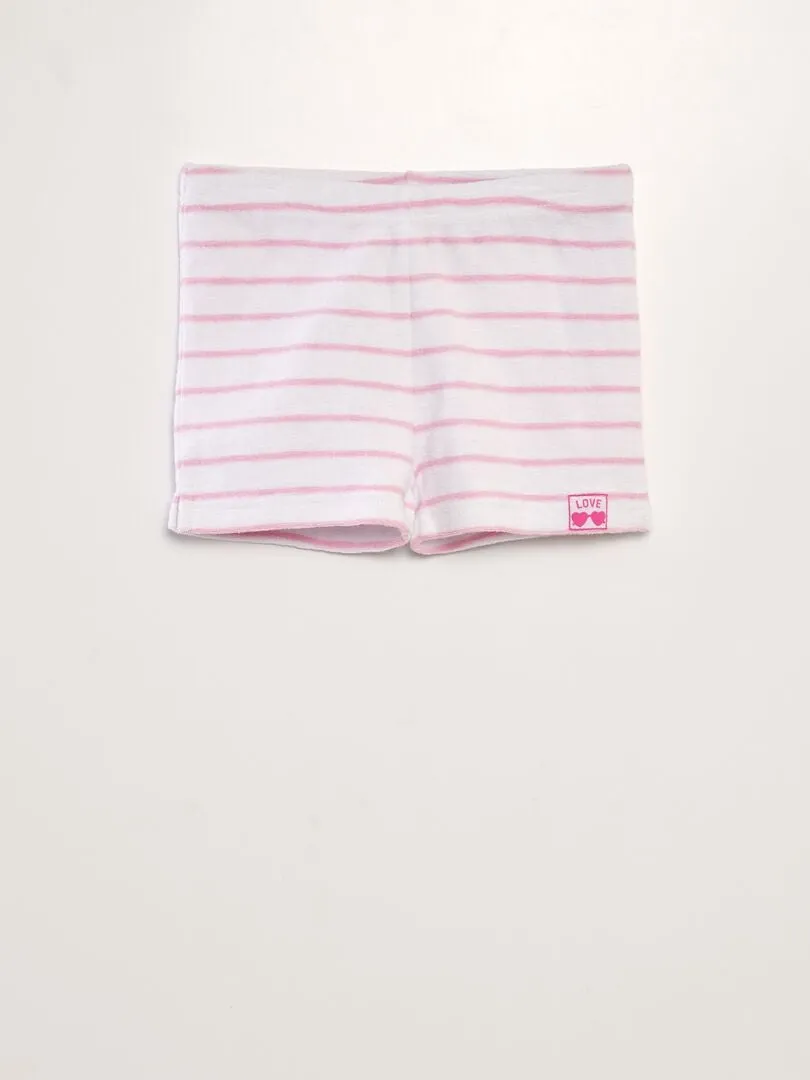 Short grueso de rayas - ROSA