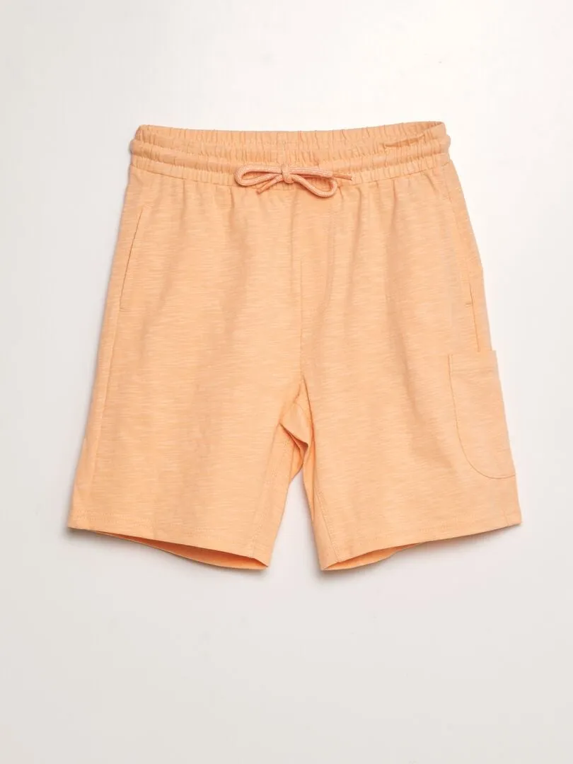 Short ligero jaspeado - NARANJA