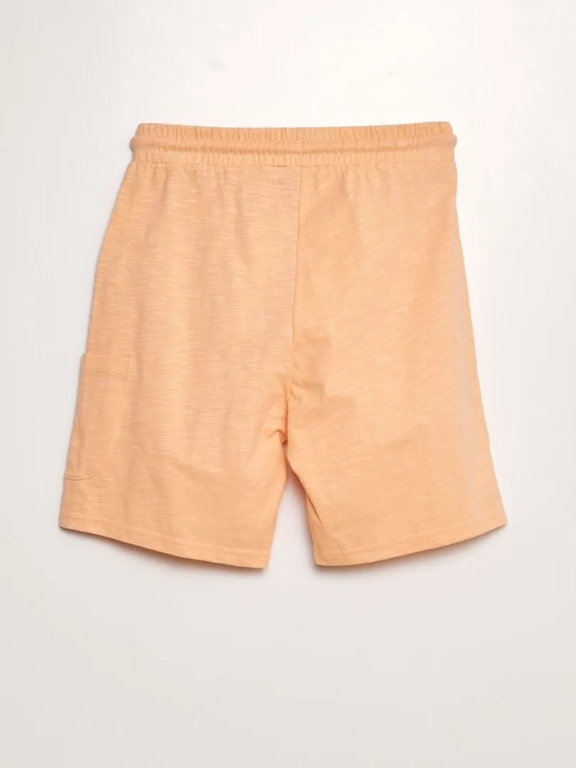 Short ligero jaspeado - NARANJA