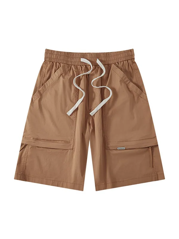 Shorts cargo sueltos con bolsillos grandes para hombre