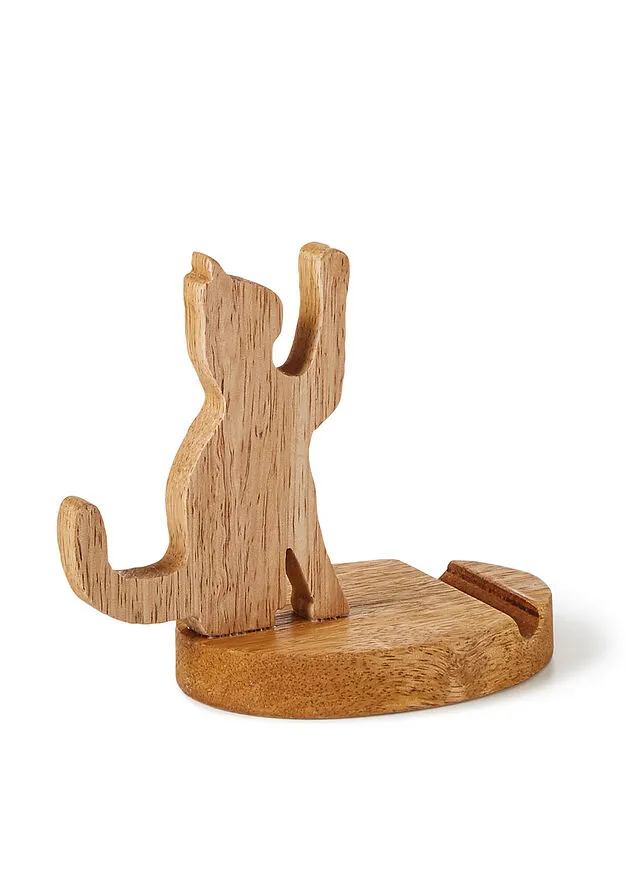 Soporte para teléfono móvil con diseño de gato Natural