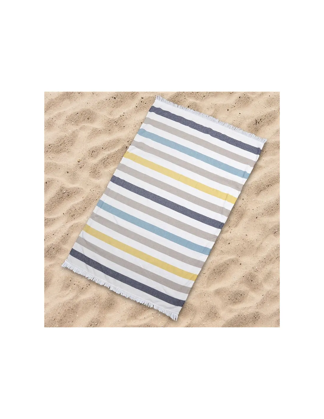 Toalla Fouta Rizo Secaneta 95 X 160 Uscita Azul Oscruo