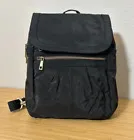 Travelon Mochila Antirrobo Nylon Delgada Bolso de Viaje Cartera Forro Negro Turquesa