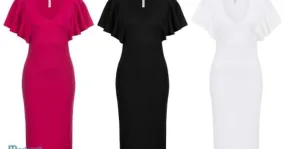 Vestido de mujer Vestidos de volante Rosa Rojo Negro Blanco Ropa