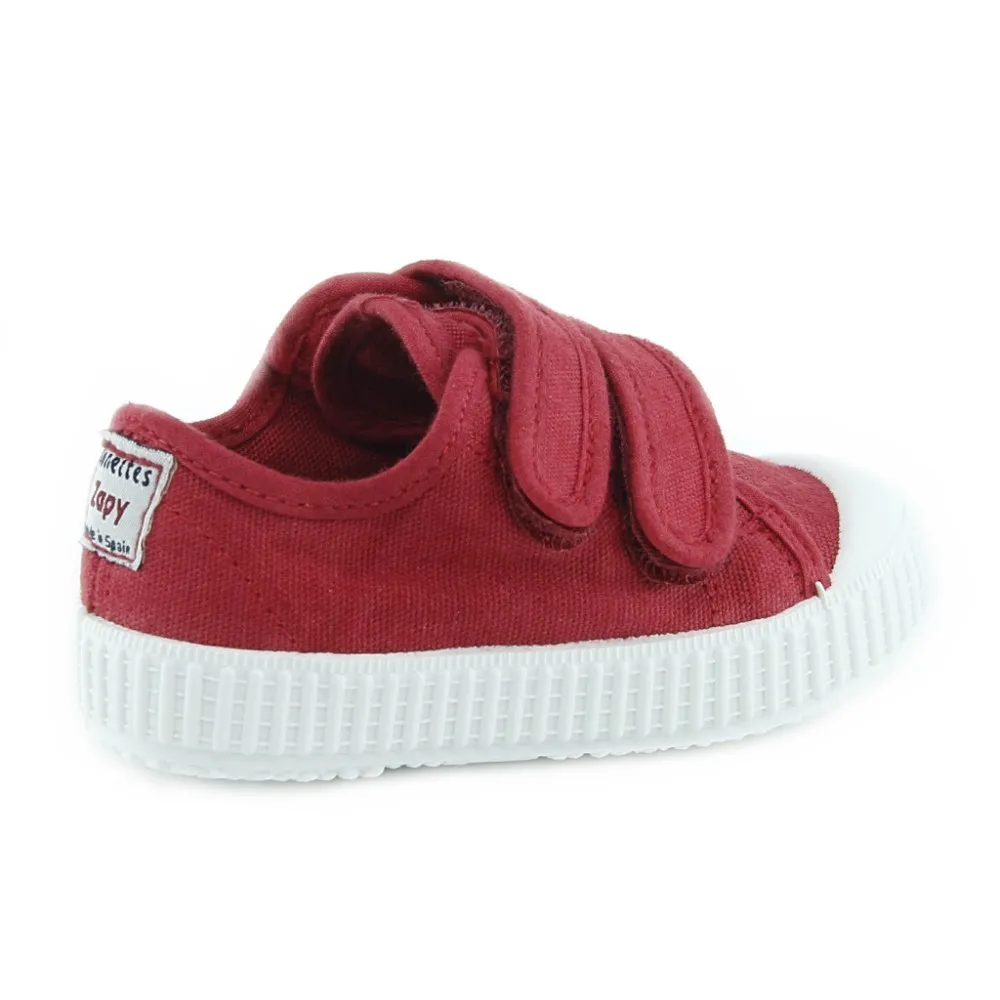 Zapatillas de lona Zapy velcros Rojo