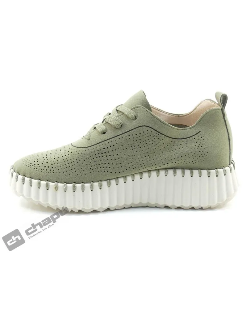 Zapatillas Deportiva Verde Wall & Fley Ah-9634 A4