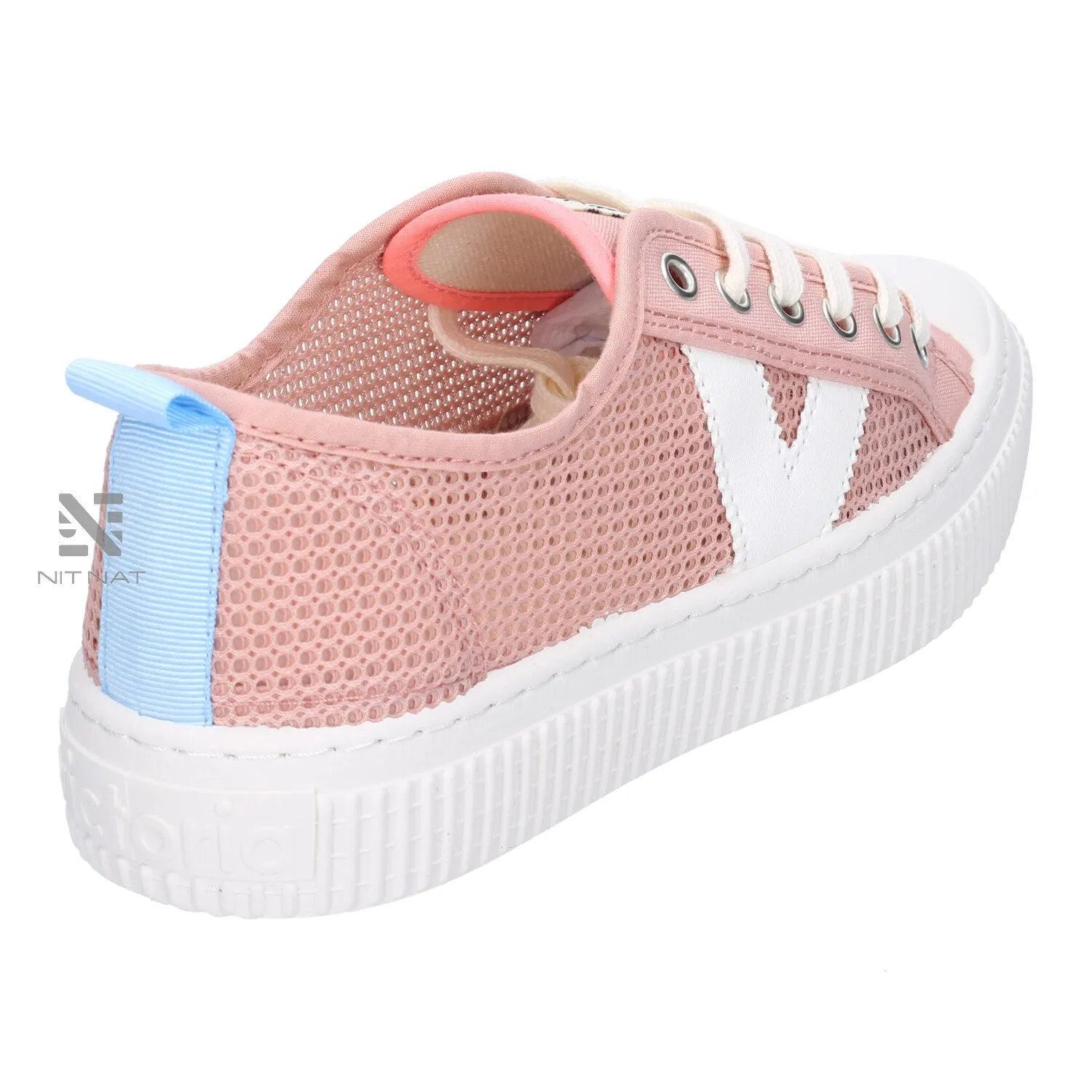 Zapatillas Victoria Basket Rejilla Rosa