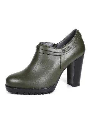 Zapato Cuero Casiana Verde