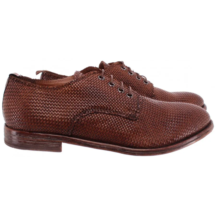 Zapatos Clasicos Hombres MOMA 2AS032-IN Micro 2 Cuero Marron