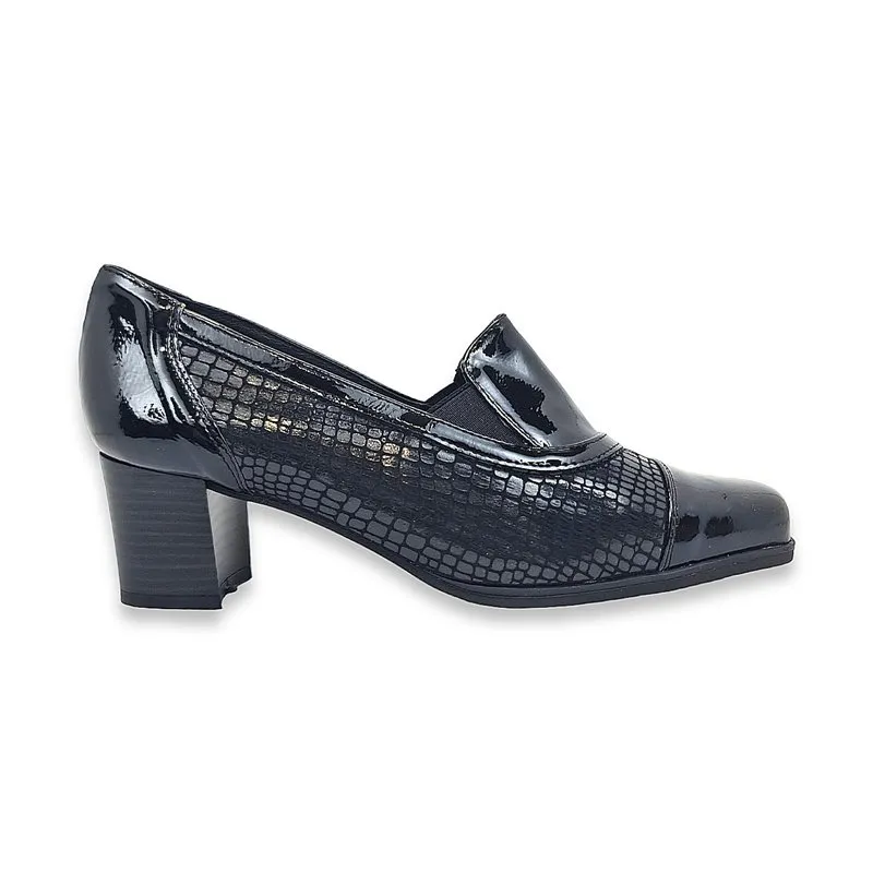 Zapatos De Salón Mujer Textil Elástico Plantilla De Piel Y Gel 3047 Negro, de Zany