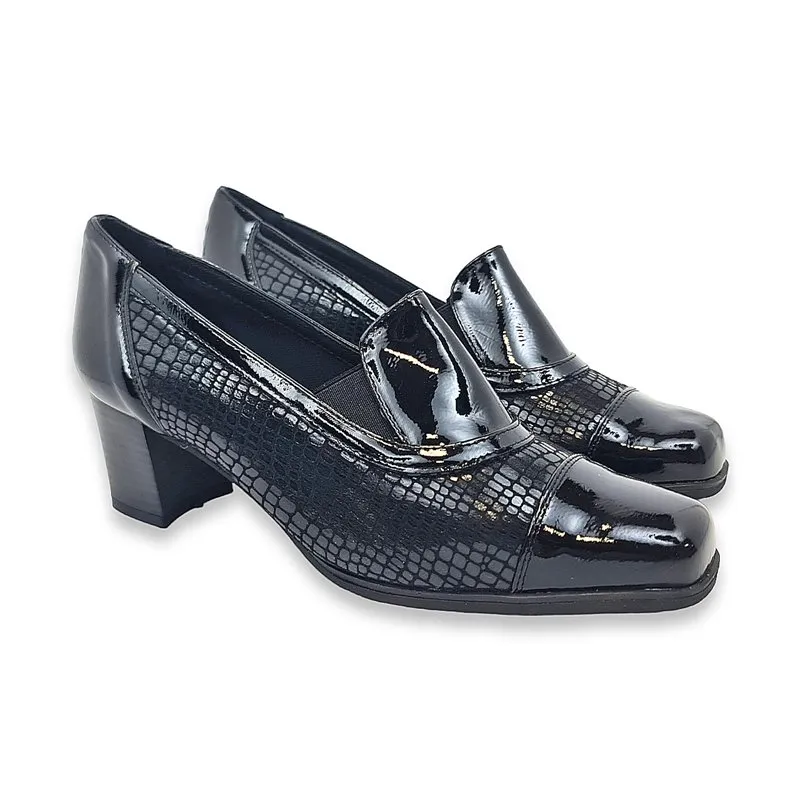 Zapatos De Salón Mujer Textil Elástico Plantilla De Piel Y Gel 3047 Negro, de Zany